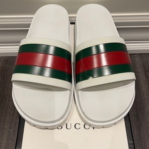 GUCCI White Slide Sandel 11